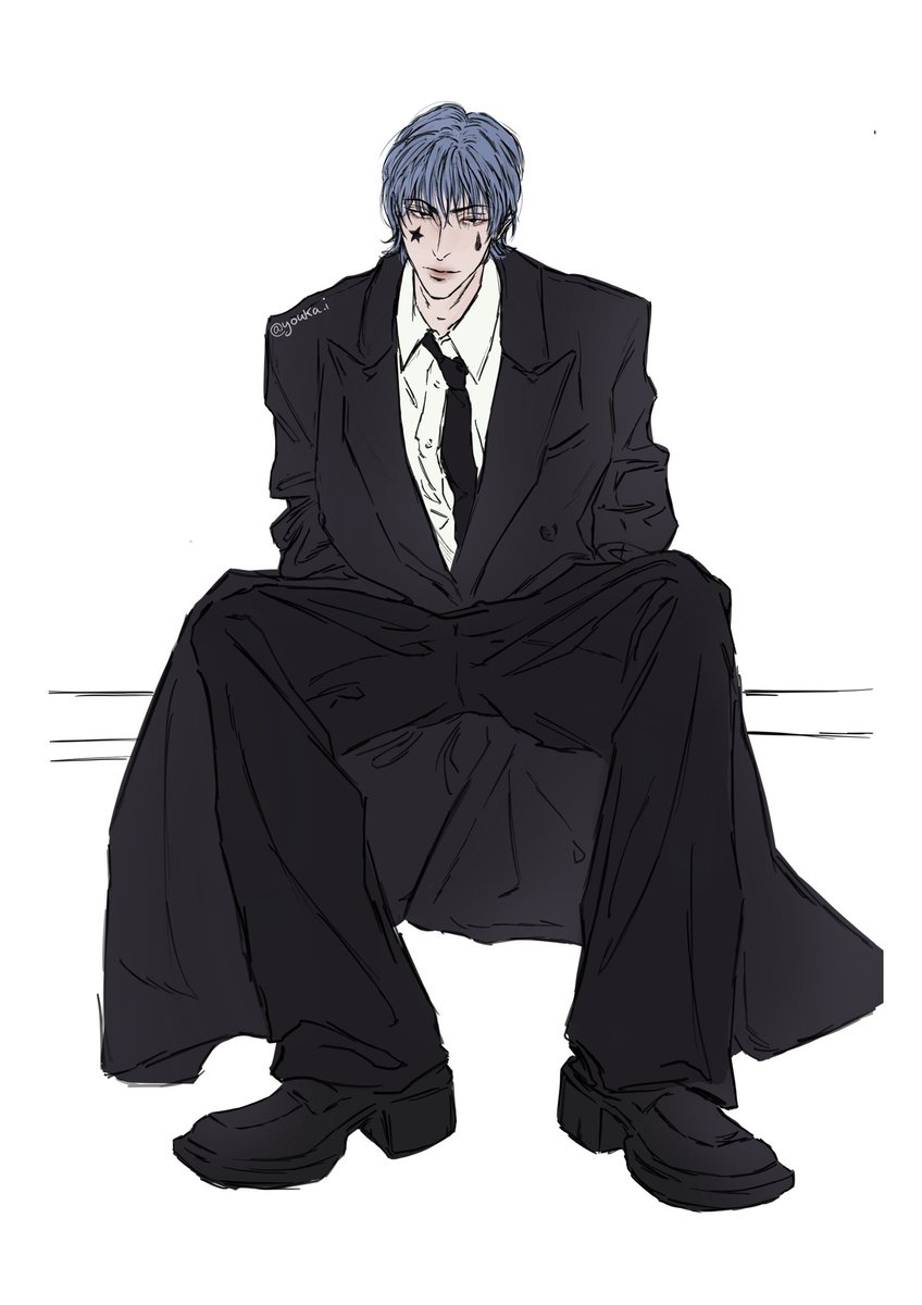 youka__i's tweet photo. i kinda can’t draw someone else besides #hisoka , he’s my comfort character to draw<3 

#hunterxhunter #hxhfanart #AnimeArt https://t.co/hhmZcKmq5k