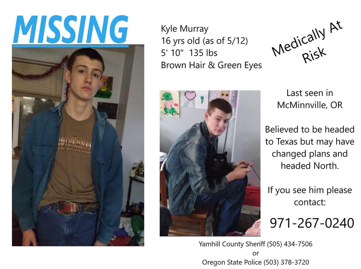 YcnWatch's tweet photo. Last seen in McMinnville 
16 years old 
Brown hair, green eyes &amp; 135lbs https://t.co/SePhE5qwMQ