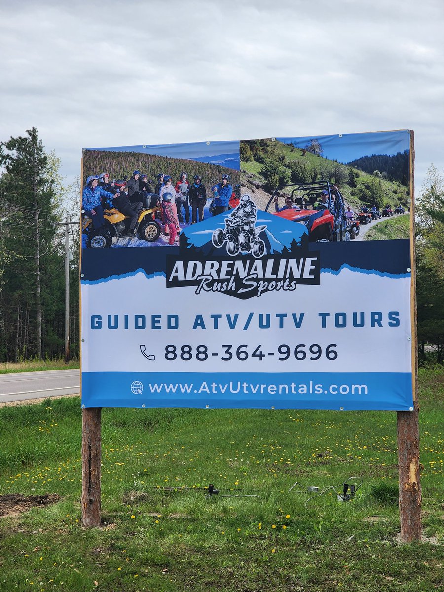 New sign is up!  Come visit for a guided Atv or Utv tour by the Dells! Trails open May 15th!   #wisconsindells #Wisconsin #CouplesGoal #atvlife