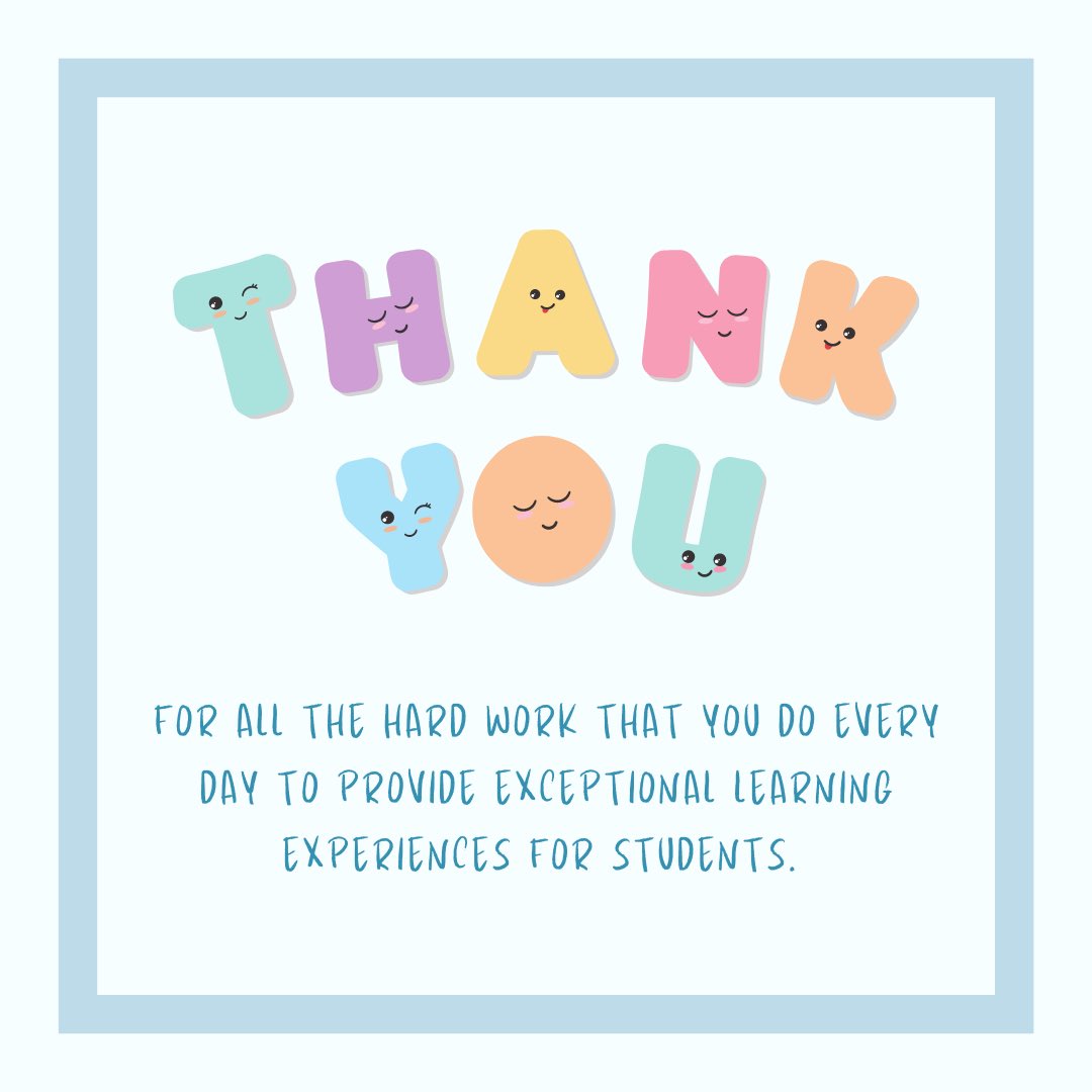 As this week comes to an end, We must take a moment to say thank you to our teachers &amp; support staff who have worked tirelessly since last August to make sure every student received the level of academic support they needed. Spring Creek is blessed with a truly dedicated staff.