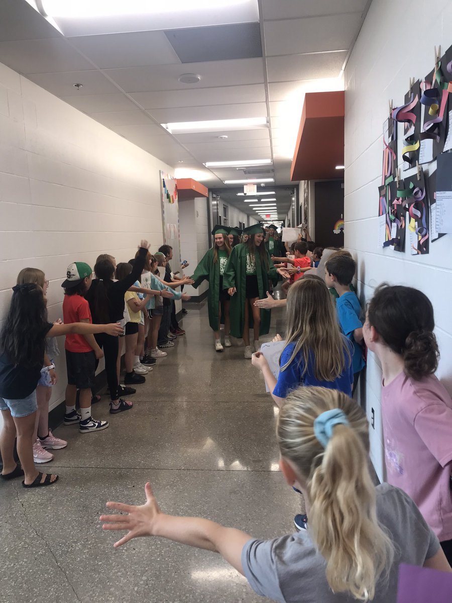 MrsAdams03's tweet photo. Congrats to the class of 2023! We also got to cheer for Mr Henry our High School helper this year. https://t.co/P50aUEb6tJ