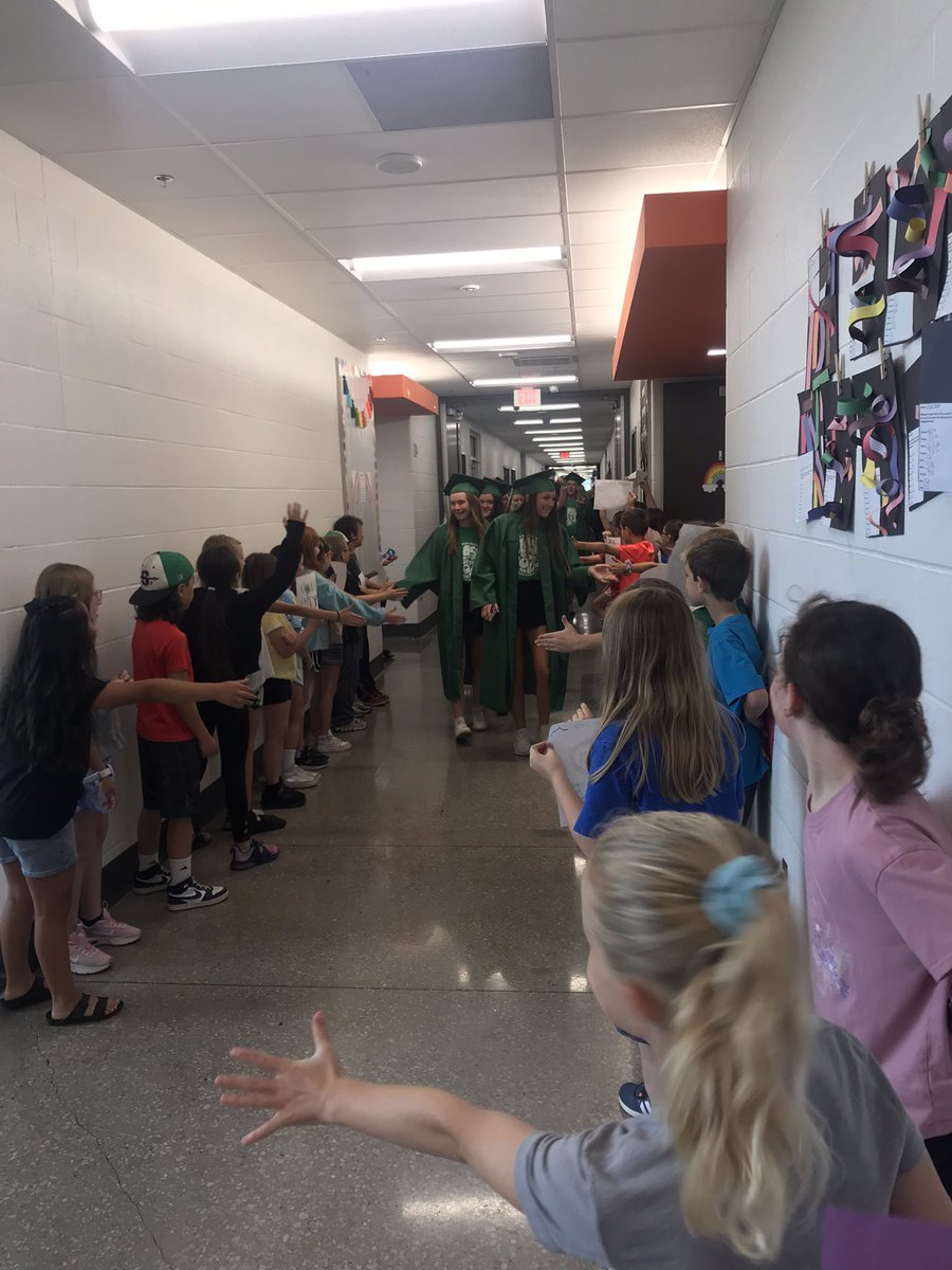 MrsAdams03's tweet photo. Congrats to the class of 2023! We also got to cheer for Mr Henry our High School helper this year. https://t.co/P50aUEb6tJ