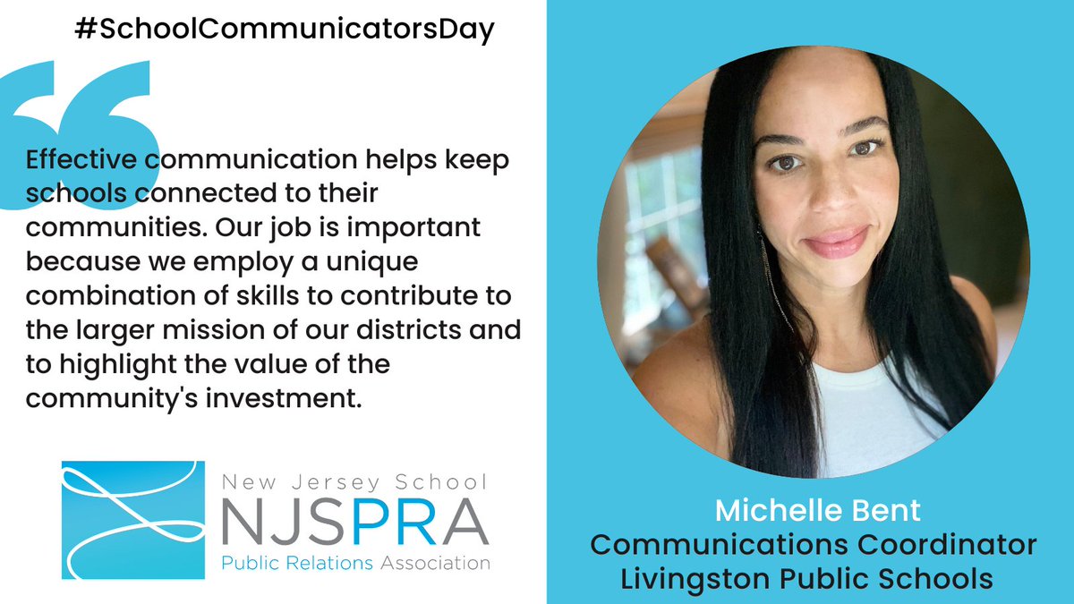 Today is #SchoolCommunicatorsDay! During the month of May, NJSPRA will be highlighting its members & the importance of school communications! Help us thank Michelle Bent for her commitment to telling the Livingston Public Schools’ story! @NSPRA @LivSchools