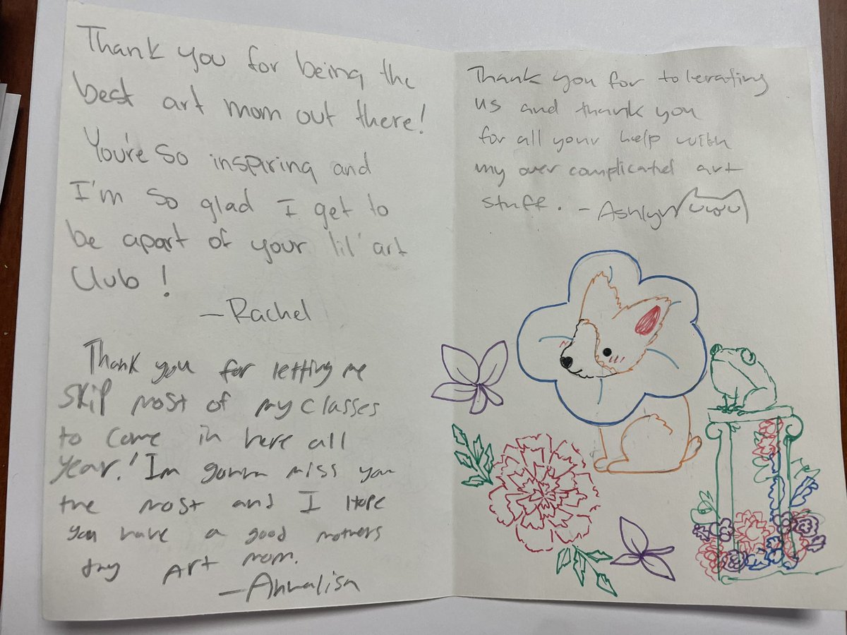 I love these kids! Not only am I a mother to my 10 yr old son but an art mom to many others.Happy Mother’s Day to all the moms and teachers out there that matter to so many, don’t worry she had permission to be in my class #comalfinearts #keeprising <a href="/canyonlakehs/">CanyonLakeHS_Hawks</a> <a href="/comalfinearts/">Comal ISD Fine Arts</a>