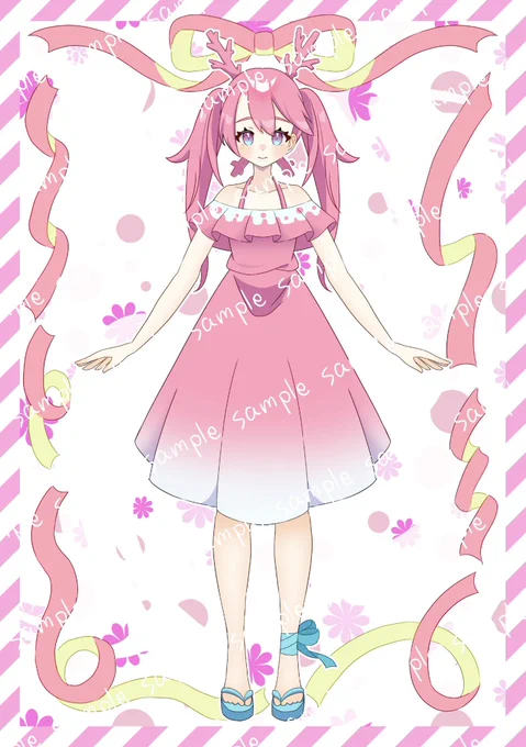 お友達のキャラクターを借りて立ち絵と動きを作りました  #Live2D