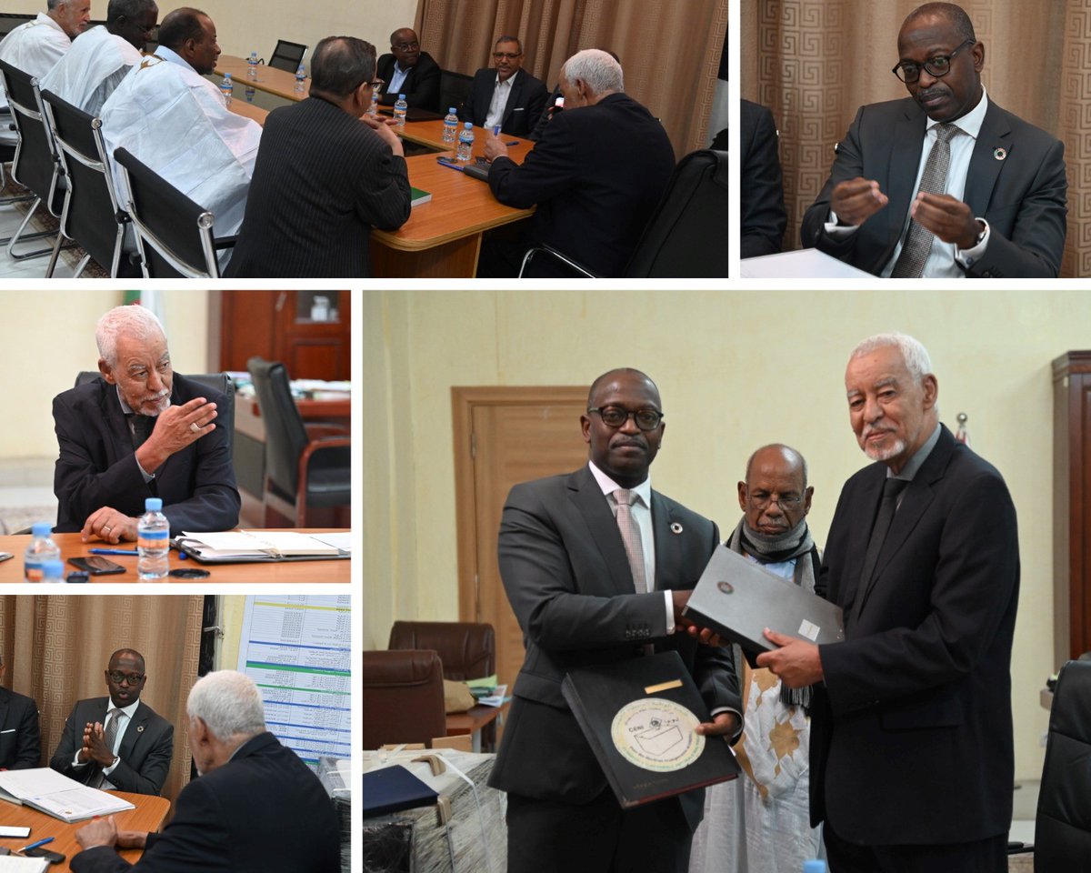 PNUDMauritanie's tweet image. Signature d&apos;1 partenariat #CENI🇲🇷 🫱🏼‍🫲🏿@PNUDMauritanie d’appui aux élections🎯participation politique des femmes &amp;amp; jeunes +monitoring par les médias+coordination du partenariat 🙏🏽à tous nos partenaires: @UNPeacebuilding  
 @UEMauritanie @ONUMauritanie @USAID  @AECID_es 
#LNOB #ODD16