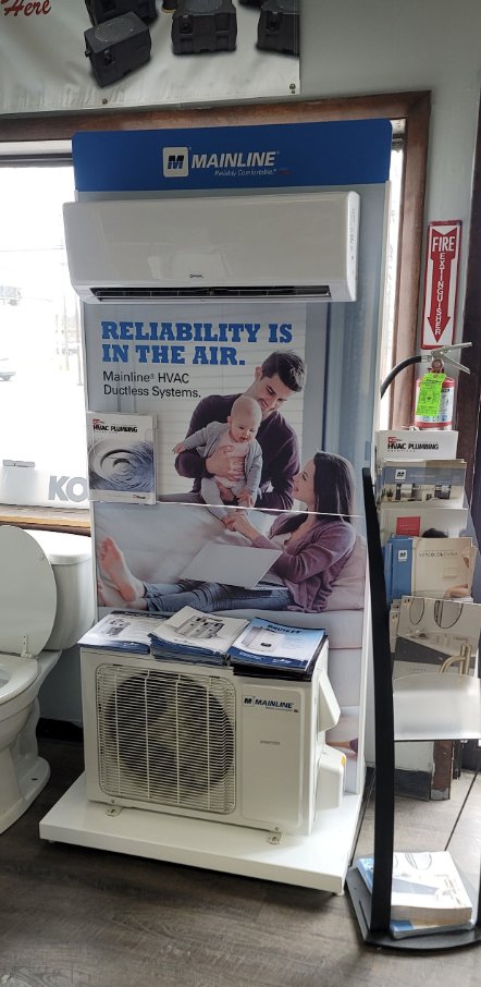 Transform any room into an oasis of comfort with our sleek and versatile Mainline HVAC minisplit units Check out our ductless systems on display at Penstan Supply - perfect for your customer's home🏡 

#Mainline #MainlineHVAC #PenstanSupply #heatingandcooling #hvac #minisplits