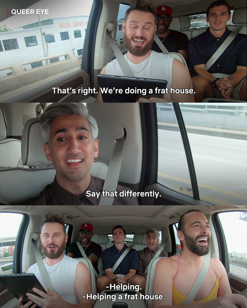 Netflix_CA's tweet photo. The Fab 5 are back and they're going places they’ve never been before. @QueerEye Season 7 is NOW STREAMING! https://t.co/2ZeT4vGfvX