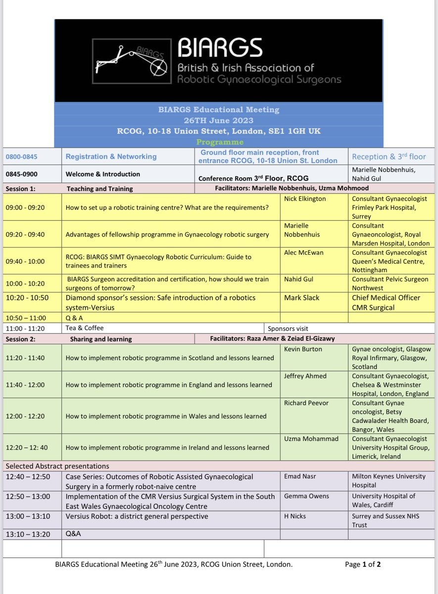 BiargsT's tweet photo. Only a few more weeks left to join this educational meeting in RCOG building!  The focus will be on how to best set up a gynae robotic service &amp; training of future generation.  

Don’t miss out to hear from national &amp; international faculty🗣️
💻  register: https://t.co/wn1Z7icFvV https://t.co/m4t64zAhSB