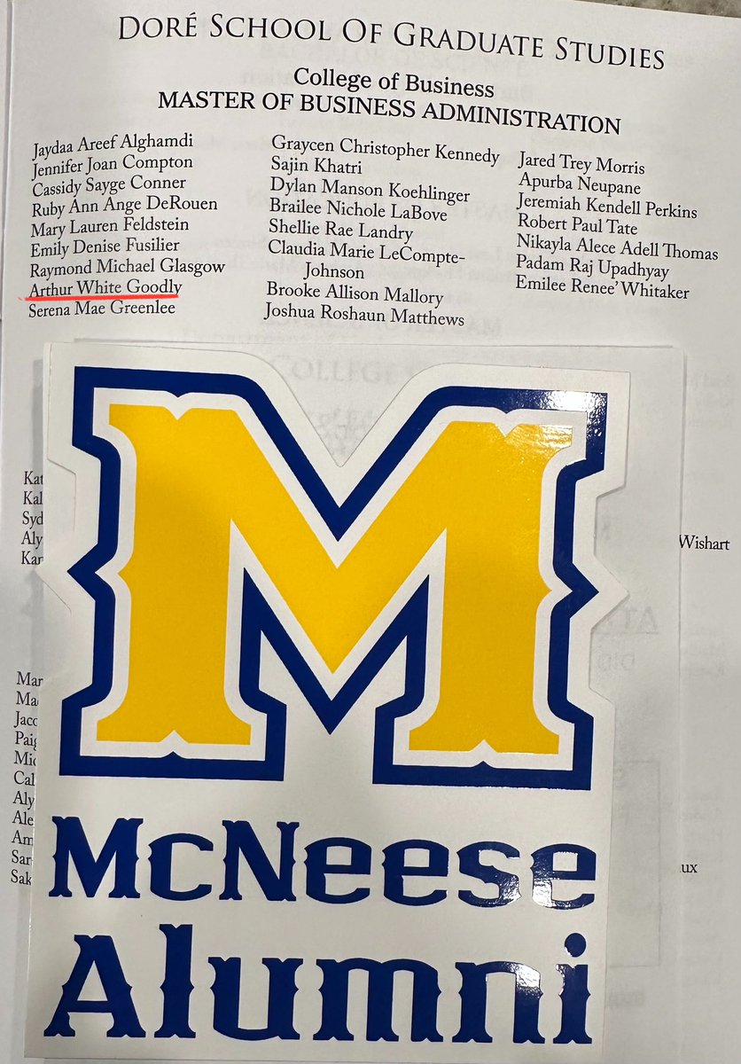 It’s official 👨🏾‍🎓🎓‼️#McNeeseGrad #MBA