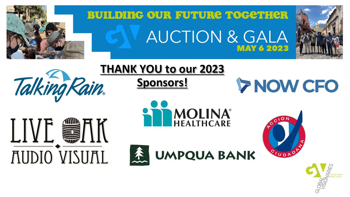 GVisionaries's tweet photo. A BIG THANK  YOU to all of our attendees, volunteers, donors and sponsors of the GV Auction &amp; Gala on May 6! Shout out to Devin and Ian - our student speakers - who did a fabulous job! If you missed the event, you can still donate here: https://t.co/POlRb0ZC5k https://t.co/y5sqZydbTE