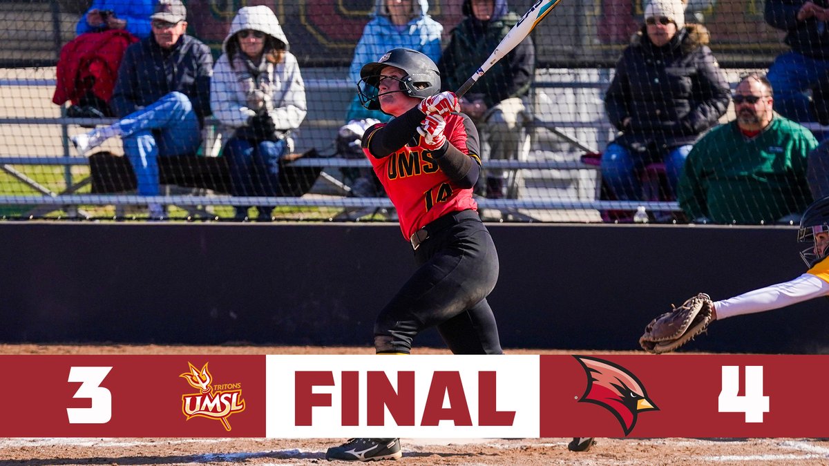 .@UMSLSoftball season ends with an extra inning loss to Saginaw Valley on Friday. Jamie Widule had a 2-run single in the contest. Tritons finish the season with a record of 34-22 #GLVCsb #D2SB #FeartheFork🔱#tritesup🔱