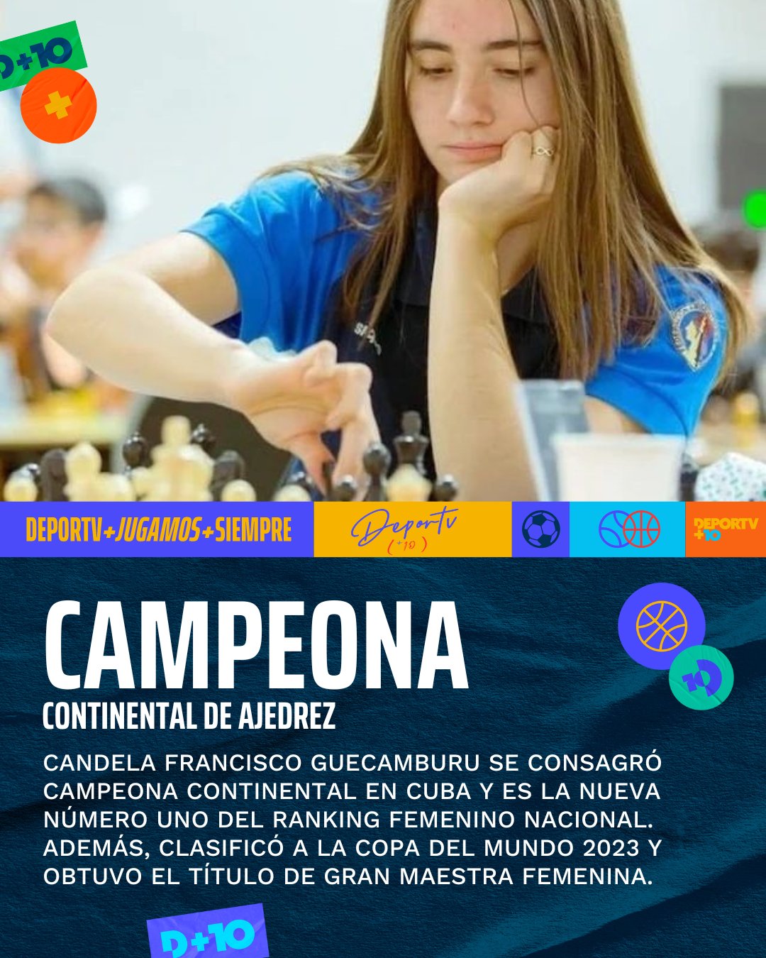 Deportes Argentina on X: #Ajedrez Candela Francisco Guecamburu se consagró  campeona continental en Cuba 🇨🇺 y es la nueva número uno del ranking  femenino nacional. ¡Felicitaciones!  / X