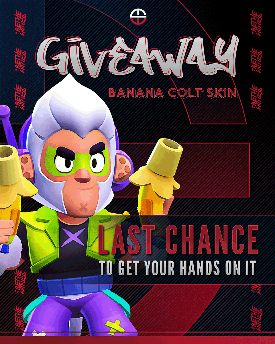 🌟¡SORTEO, SORTEO!🌟

Atención amigos de #BrawlStars, vamos a regalar este skin exclusivo a un afortunado o afortunada😌

Participar está sencillo👇🏽

🔺Like❤ y RT🔁 a este post
🔺Seguirnos ✅
🔺Mencionar a 1 amigo en comentarios🫂

🗓¡Sorteamos mañana mismo!

#BeTheWitness💢