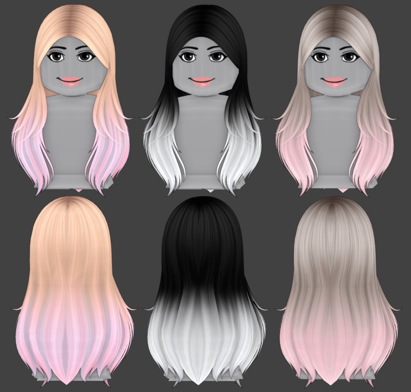 luckyy on X: hii @PointMelon & I are releasing a free hair and we decided  to let y'all choose the hair color from these three! join the server to  vote which color