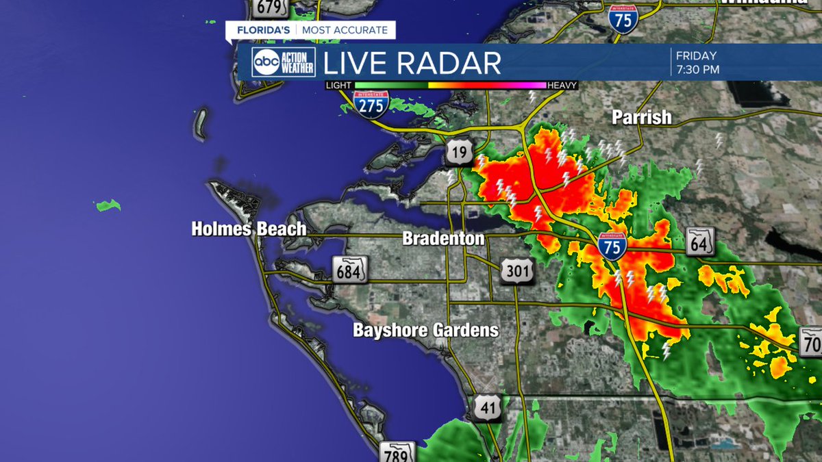 A Severe Thunderstorm Warning has been issued for parts of Tampa Bay until May 12 7:45PM. Download the ABC Action News App for the latest weather information.