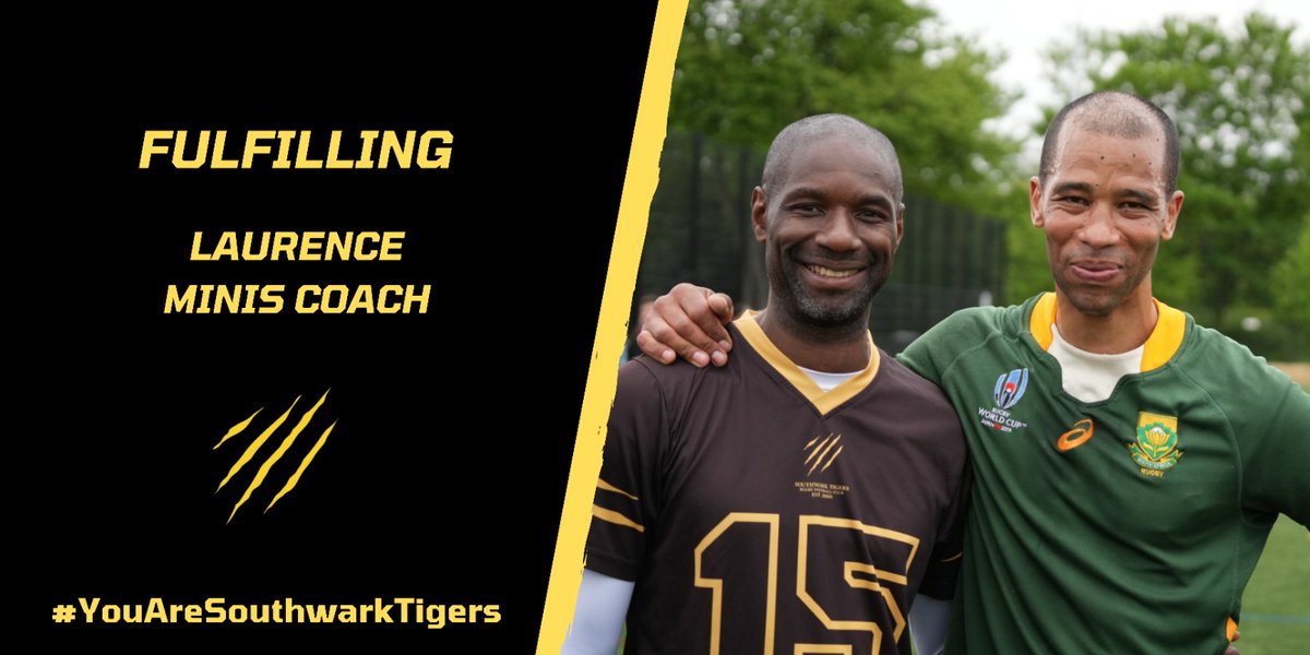 SouthwarkTigers's tweet photo. They are the heart and the soul of our club. 

Passionate, committed, enthusiastic: it’s our amazing coaching team 🏟️🗣️

At the end of a very exciting season, how would they describe their journey in just one word? 

Let's start with Laurence, Minis coach. 

Hear, hear, sir! 🌈 https://t.co/ts0k0WdK70