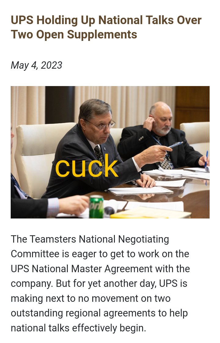 BrJoeBalkis's tweet photo. 5/4/23 ups supplements update
#2023TeamstersupsContractCampaign #Teamsters
The #TeamstersNationalNegotiationCommittee is desperate & #ups knows it.
#DEFUNDfacebook
#DEFUNDtwitter
#DEFUNDgoogle https://t.co/g9ncidShy7