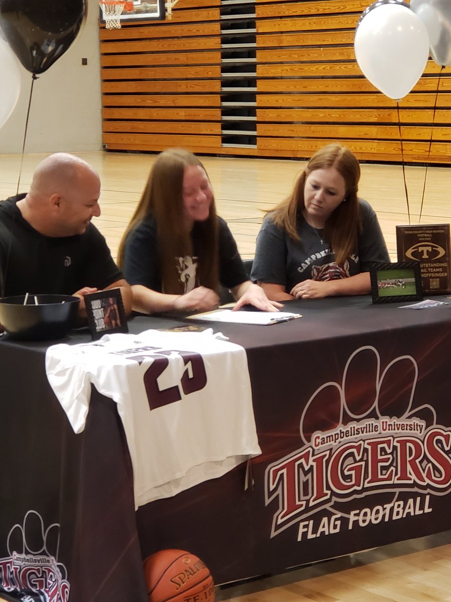 Triple Threat Athlete - Olivia Noffsinger from Trigg Co. KY will be joining the CU Lady Tigers Flag Football Team in the fall of '23. Excited to have this outstanding young lady join the Tiger Family! #FirstinKY #TigerUP