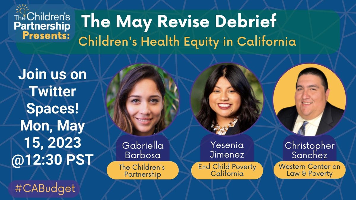 📣Would 🧡 to get casual comments & #MayRevise hot takes from advocates & community partners Monday at 12:30PT! #CABudget #HealthEquity

cc @AngelaMSWinCA @RibbleMaddie @mayraealvarez  @DrSeciahAquino @alissa_brie @GutierrezItzul @Anna4Health @kbashamilton @vegiesonlychica