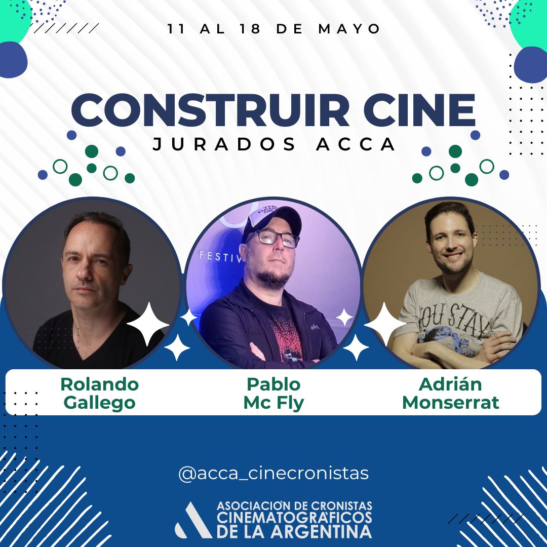ACCA_ok's tweet photo. Del 11 al 18 de mayo se realiza la 10° edición de @construircine y este es el jurado de la Asociación de Cronistas Cinematográficos de la Argentina.
@rolandogallego @pablomcfly @AdrianMonserrat
.
Disfrutá de todo el festival del 11 al 18 de Mayo❗
.
#ConstruirCine #ACCA https://t.co/Y2DL6zW26e