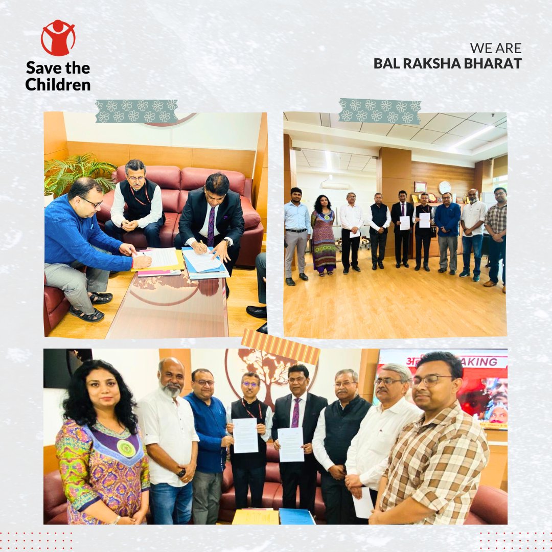 We signed a collaborative Plan of Action with @nidmmhaindia at NIDM Rohini Campus, New Delhi to work for strengthening Child-centric #DisasterRiskReduction practices in #India, with an aim to equip children & their communities to be better prepared to face hazards & disaster.