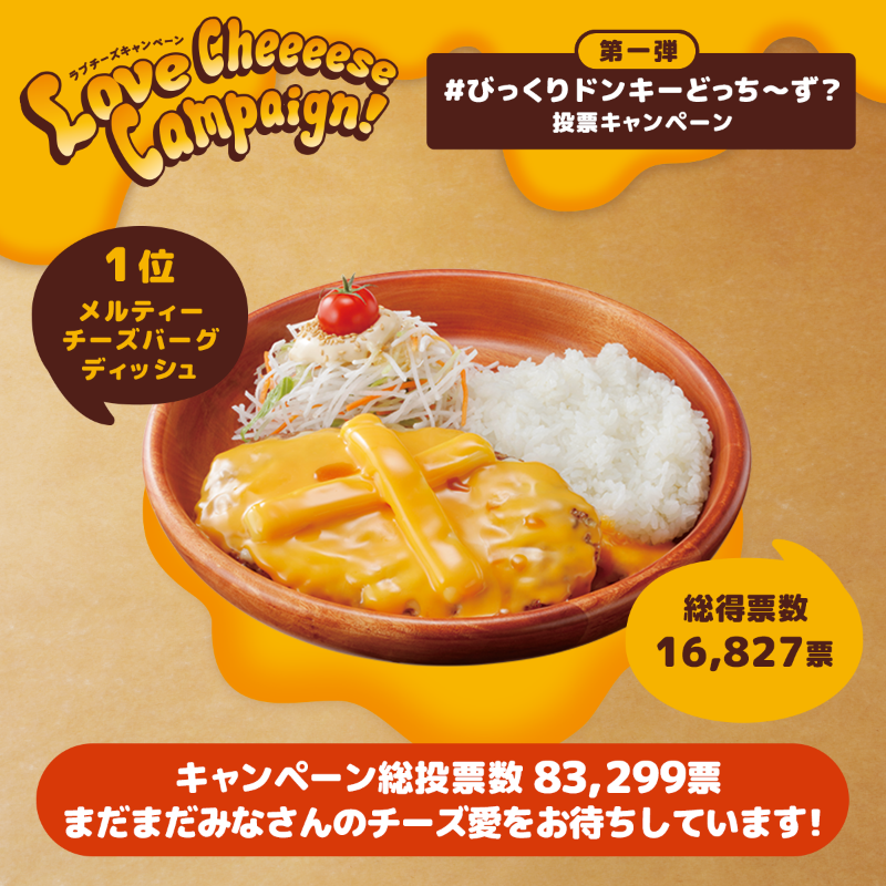 Love Cheeeese Campaign! 第一弾🧀 びっくりドンキーのチーズメニュー
