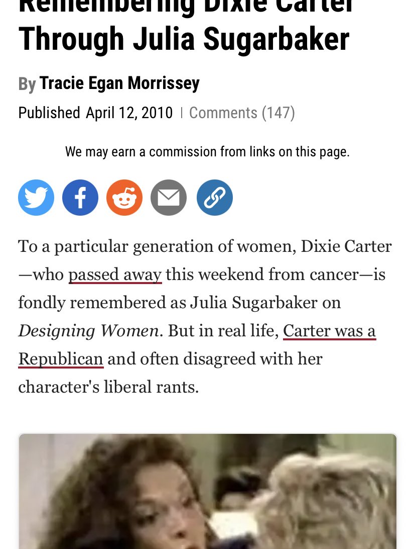 A generation of women would have gladly made Dixie Carter an icon, but alas, no #JuliaSugarbaker  rant no matter how satisfying can ever wipe this from our minds 

#DesigningWomen 
#WomenRights