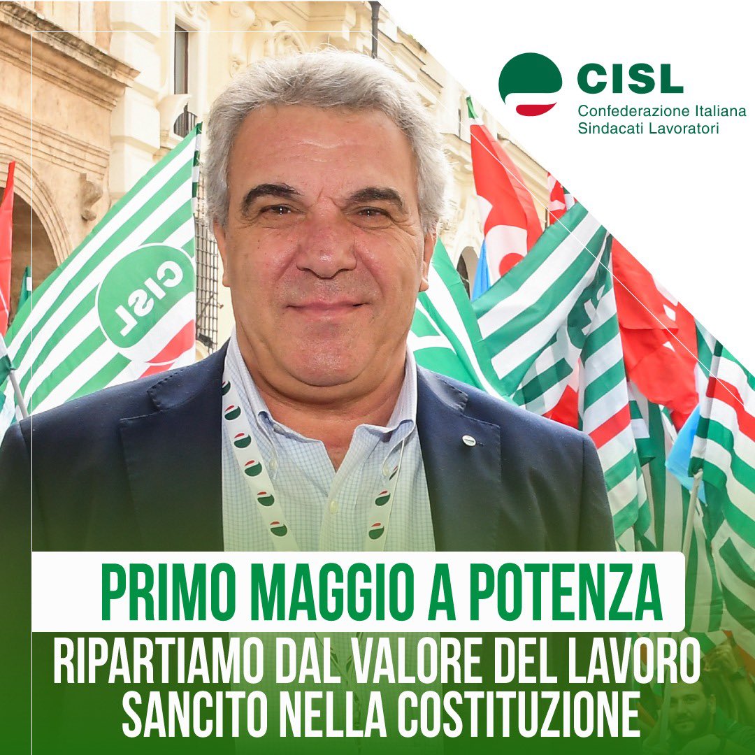#LuigiSbarra: Oggi siamo a Potenza ed in tante piazze del Paese per ricordare i valori della nostra Carta Costituzionale e ribadire che il lavoro è libertà, dignità, autonomia, ciò che permette alla persona di esprimersi e di contribuire al bene comune. Buon #PrimoMaggio! #1M2023