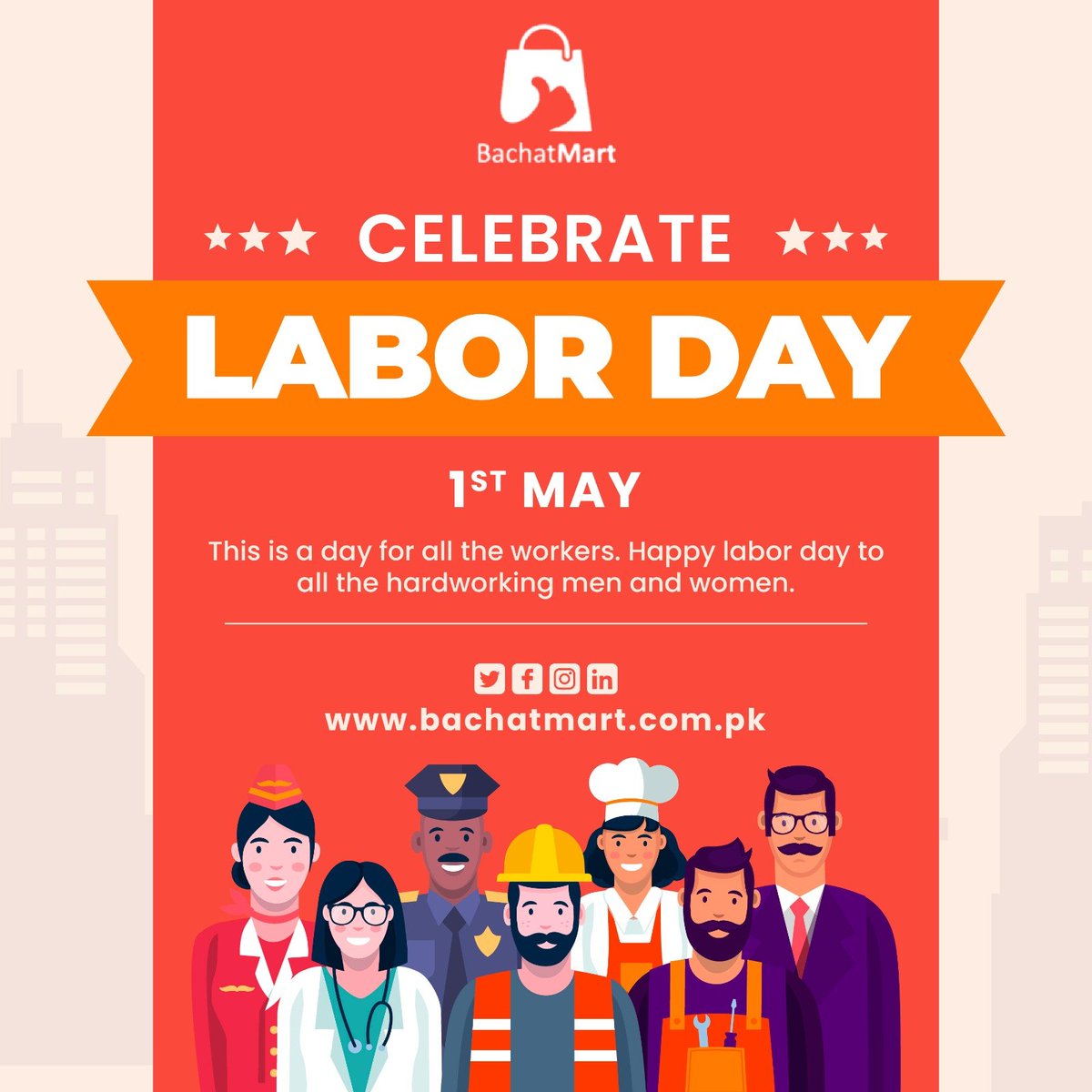 Bachat Mart wishing u all a very Happy Labor Day

Working hard often means sacrificing your time and energy, but the rewards are always worth it in the end.

#laborday #laborday2023 #mayday #may2023 #bachatmart #onlinemart #onlinestore #shoponline #energy #celebrate #demol