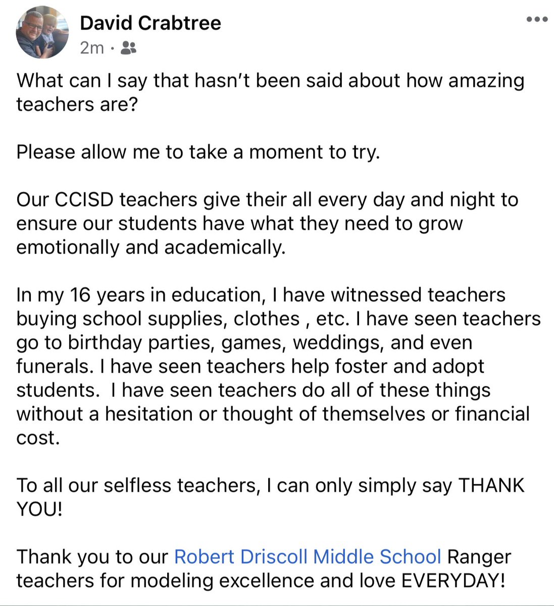 #TeacherAppreciationWeek @CCISD @DriscollRangers