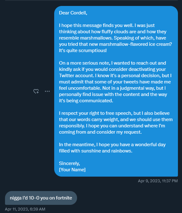 Twitter Superstar <a href="/cordelll/">cordell</a> challenges me to a 1 versus 1 build battle in Fortnite