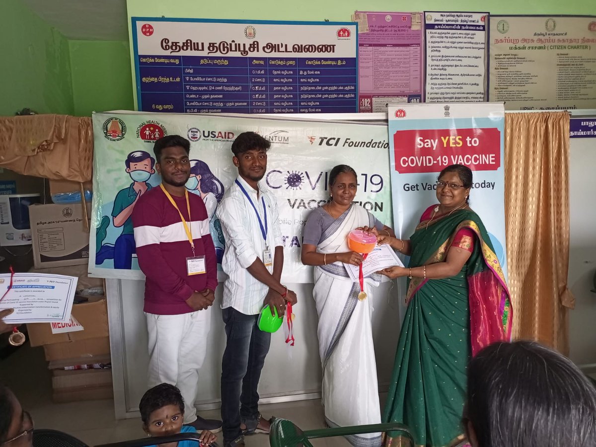 tcifindia's tweet photo. Quiz competation conducted by TCI foundation at soosaiya puram phc TIRUPPUR with VHMs  and health care workers.
Health care workers are essential to the functioning of  health care system.
@USAID_MOMENTUM 
@MoHFW_INDIA 
@JSIhealth https://t.co/47J7ZNqima