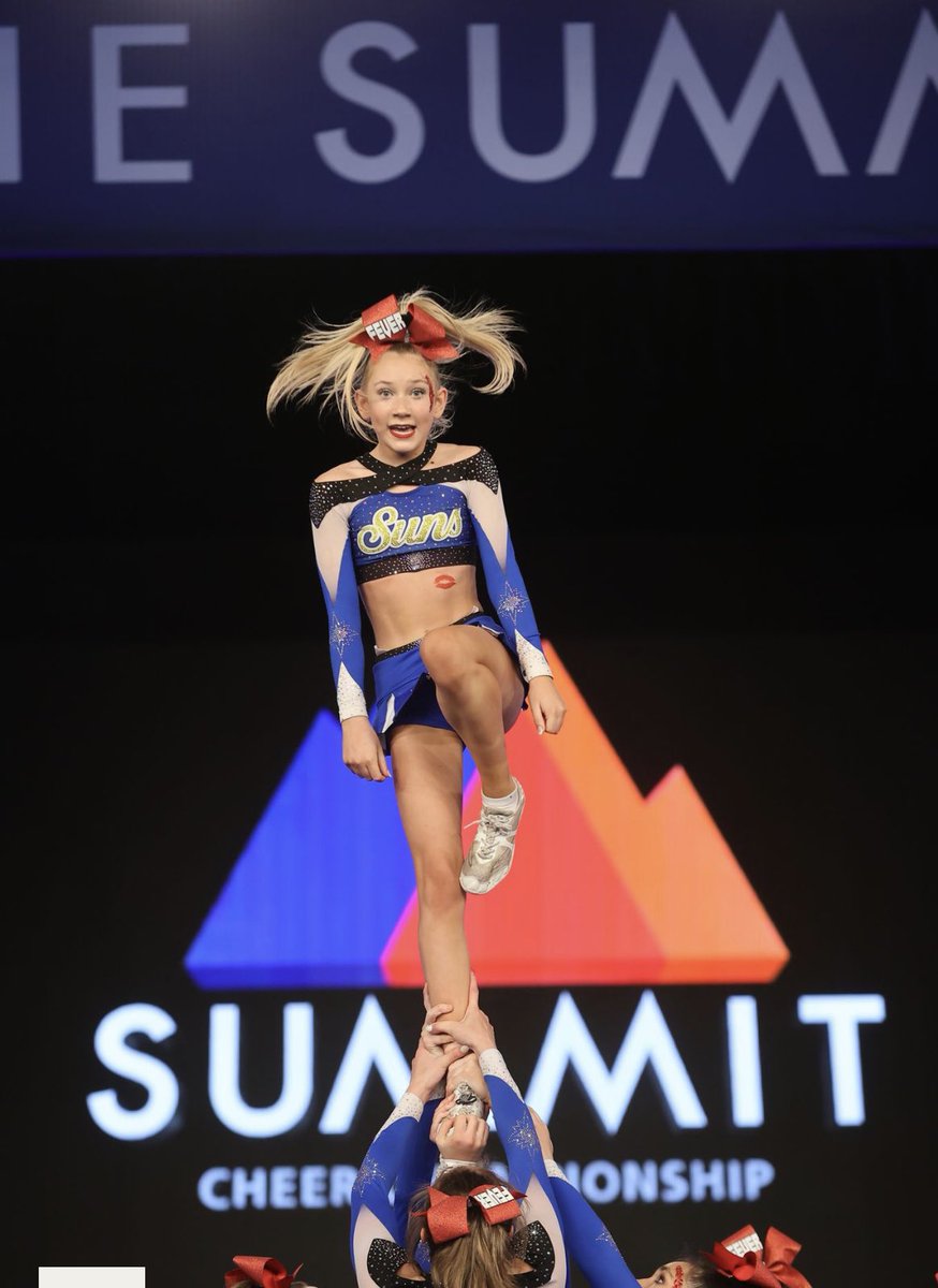 DeLucaKim's tweet photo. Last time in a Cheer Central Suns uniform ๐ฅบโ๏ธ
Team Fever - level 4 U19 advanced to Finals and took 6th at @VarsityAllStar #summit2023! #CheerCentralLetsGoSuns
#OnceASunAlwaysASun https://t.co/jxuv5ajrWp