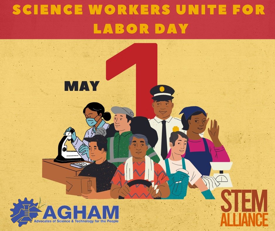 AghamNasyunal's tweet photo. This Labor Day, @STEMAllianceUPD and AGHAM join the ranks of our fellow Filipino workers in our struggle for better working conditions and equitable wages.

Read full statement: https://t.co/4qtxacizO3

#NoToPayDelay
#HazardPayNow
#SahodItaasPresyoIbaba https://t.co/uQ8Xl5F0Oz