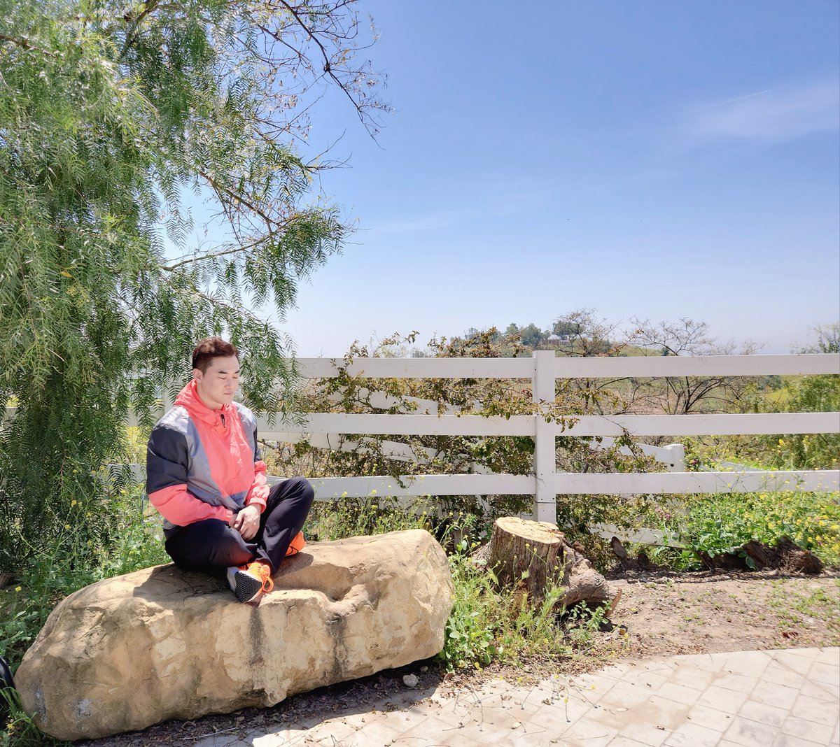 Morning Meditation in Training camp