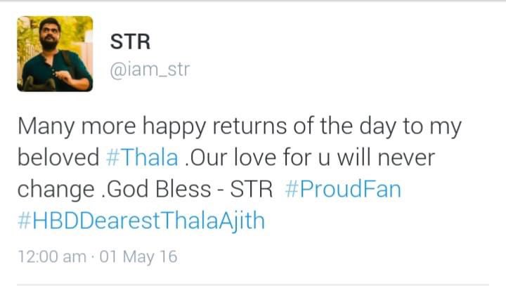 #ThrowBack Memories ✨ #SilambarasanTR Wished #AjithKumar's Birthday 🎂🥳 #HBDAjithKumar #MayDay #VidaaMyarchi 💪🏻