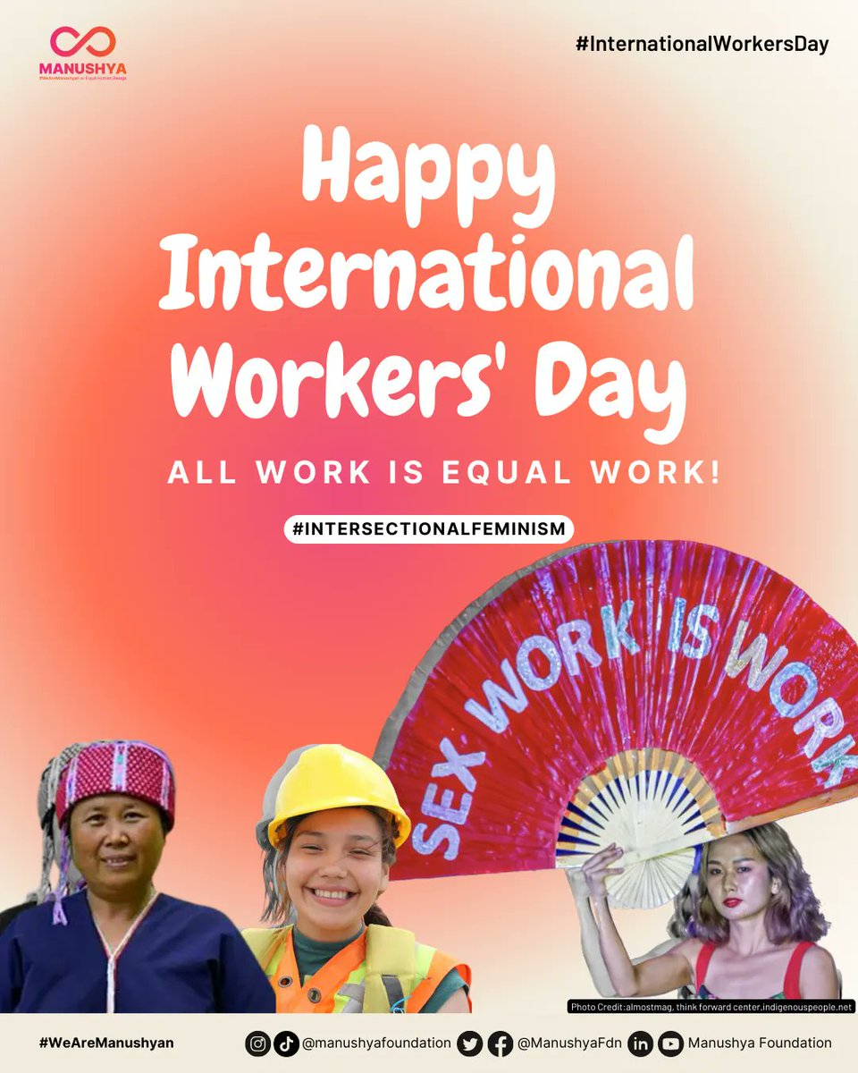 Happy #InternationalWorkersDay! All work is equal work!

In a world where labor exploitation is so prevalent, today is a reminder that all workers deserve equal human rights. Our #LaborDay blog is out 👉bit.ly/3HnXIXc
 #MayDay2023 #เลือกตั้ง66 #สหภาพคนทำงาน