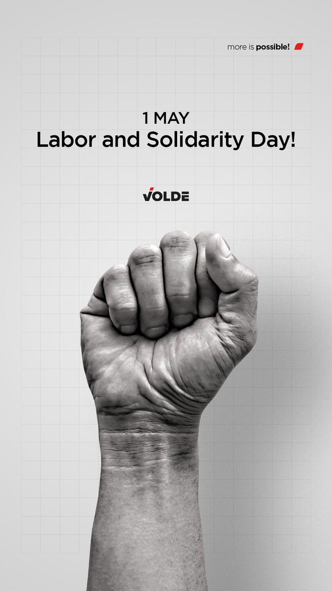 volde_official's tweet photo. Happy 1 May Labor and Solidarity Day!

#volde #moreispossible #laborandsolidarityday https://t.co/xb9xzYFAyZ