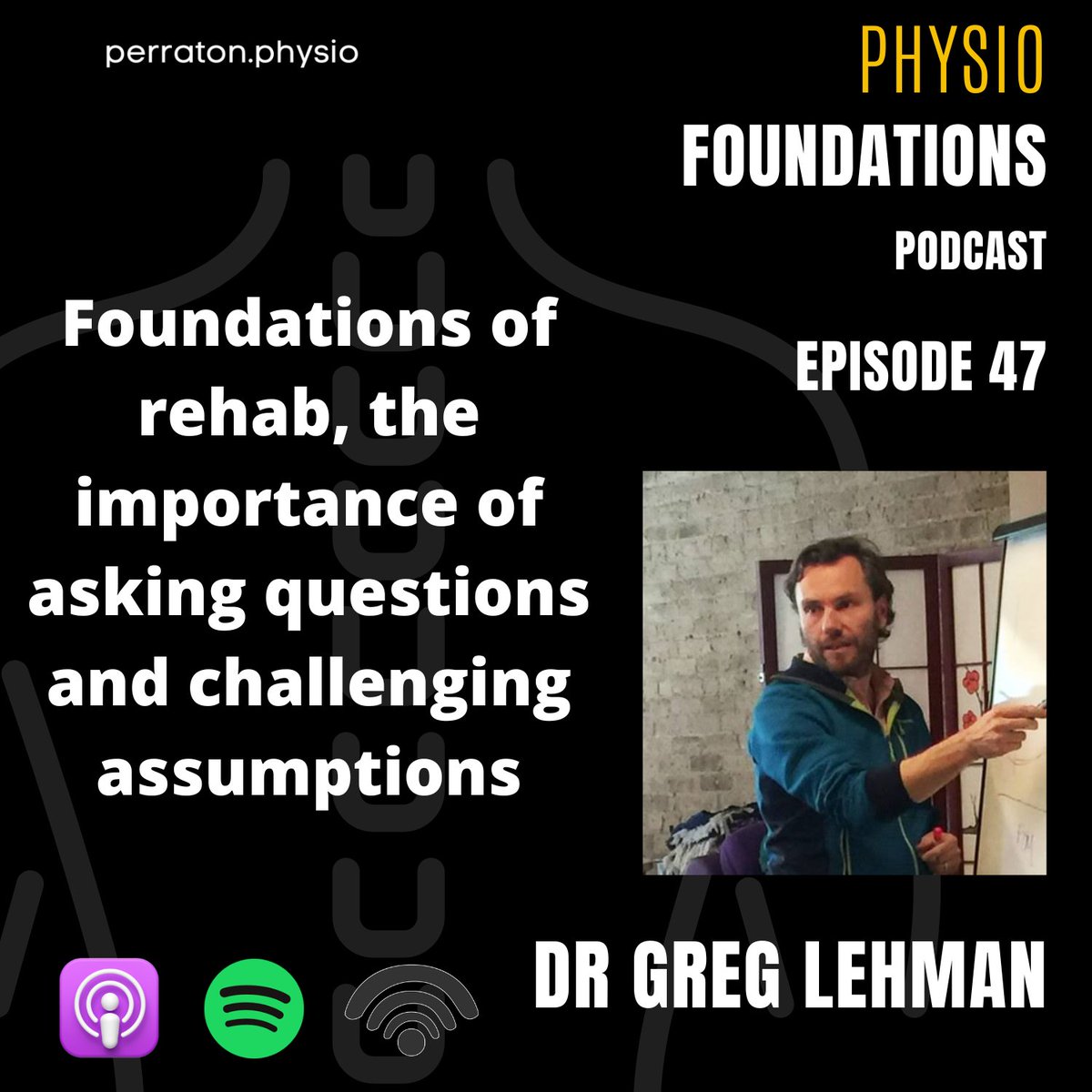 Luke Perraton (@lukeperraton) on Twitter photo In case you missed it...
<a href="/GregLehman/">Greg Lehman</a> joined me on this week's Physio Foundations #podcast to talk about the foundations of rehab, the importance of asking questions and challenging assumptions.
Thanks Greg for a great conversation
Please share! 👍 🎙️🎙️ In case you missed it...
<a href="/GregLehman/">Greg Lehman</a> joined me on this week's Physio Foundations #podcast to talk about the foundations of rehab, the importance of asking questions and challenging assumptions.
Thanks Greg for a great conversation
Please share! 👍 🎙️🎙️