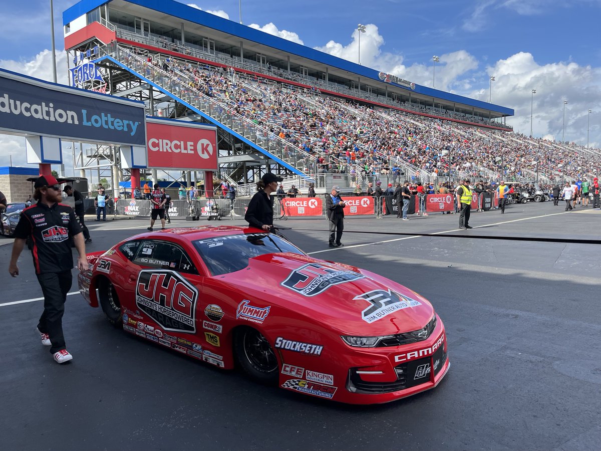 Our weekend came to an end first round here in Charlotte. Never want to go out first round, but we've got Route 66 Nationals coming up real soon –and we'll have our Sportsman cars out, too. Can't wait. 

@JHGDriven #JHGDriven
<a href="/jimbutner/">Jim Butner Auto Group</a> #TeamJBA
<a href="/SummitRacing/">summitracing</a> 
<a href="/NHRA/">NHRA</a> #4WideNats
