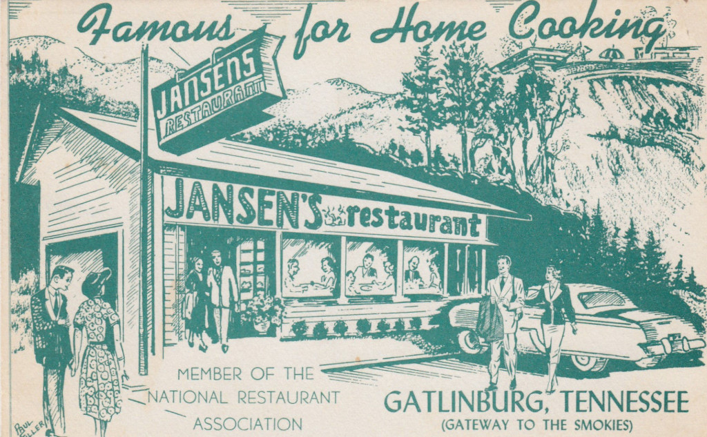 PaddleHistory's tweet photo. Jansen's Restaurant, #Gatlinburg, #Tennessee; famous for home cooking. c 1960. https://t.co/YIg85ZFJNw