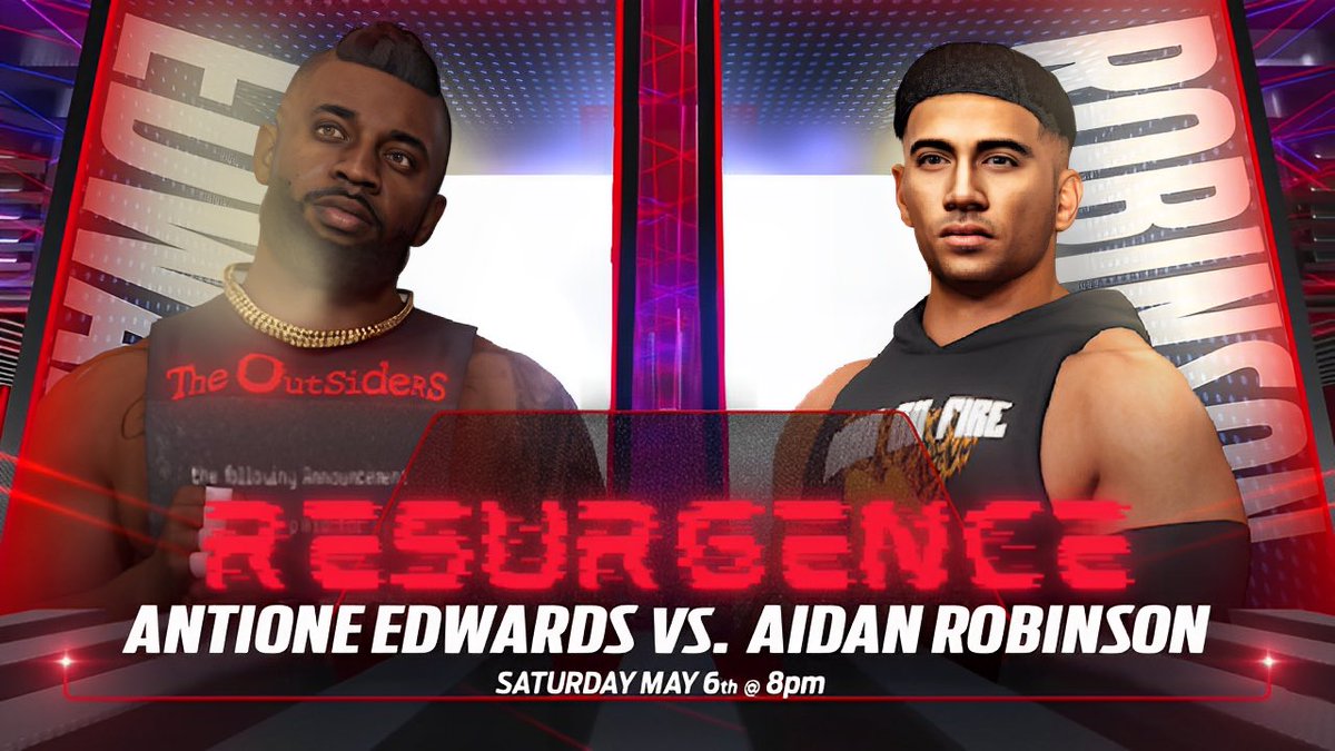 IWFC8's tweet photo. These who meen have been going back and forth ever since @AR_FOTP picked up a surprising win over Antione Edwards at the first show while Antione wants to even the score. Who will go home with the victory?? https://t.co/TZha9WaYR4