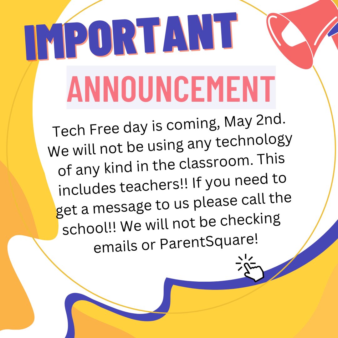 EducationWright's tweet photo. Alright parents we need your help! 
This Tuesday Fairfield County School District will be going back to the basics. Tech Free Tuesday! We are asking all of our parents and family members to dedicate at least one hour on Tuesday to be tech free. 
Take the pledge with us! https://t.co/ljjpU6dX27