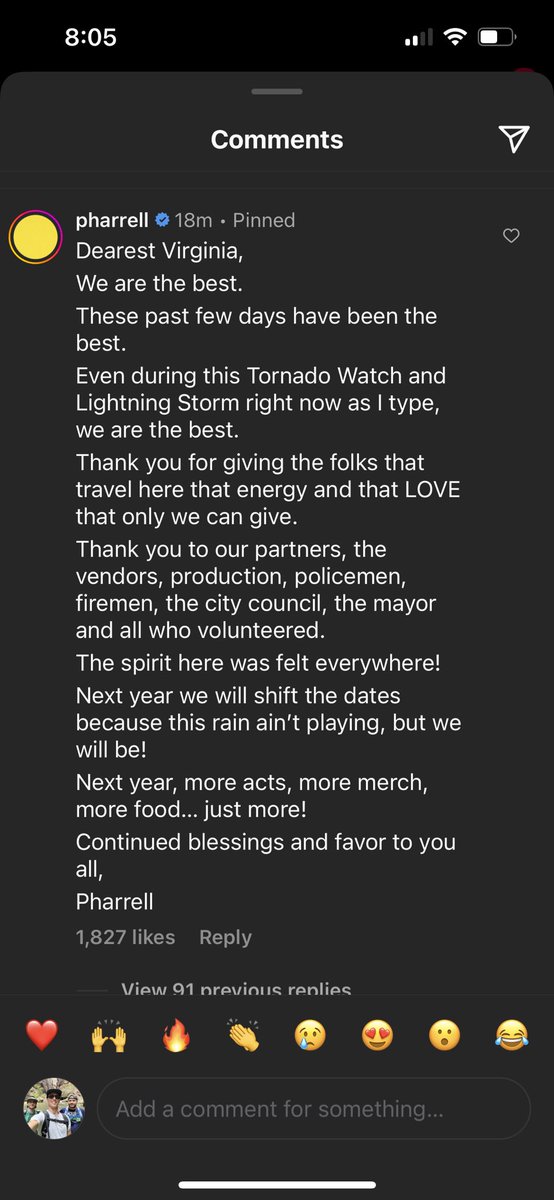 HypeNaysh's tweet photo. Pharrells response for #SITW on IG https://t.co/GBeDBciLhT