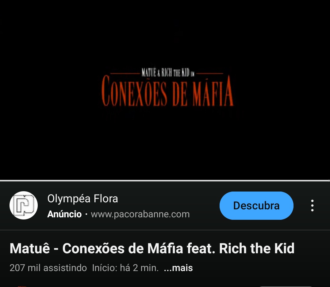 eu te pedi uma música e vc me serviu um clipe cinematográfico, obrigado matue por isso
conexões de máfia maior música desse ano 
#MatueSeVingou