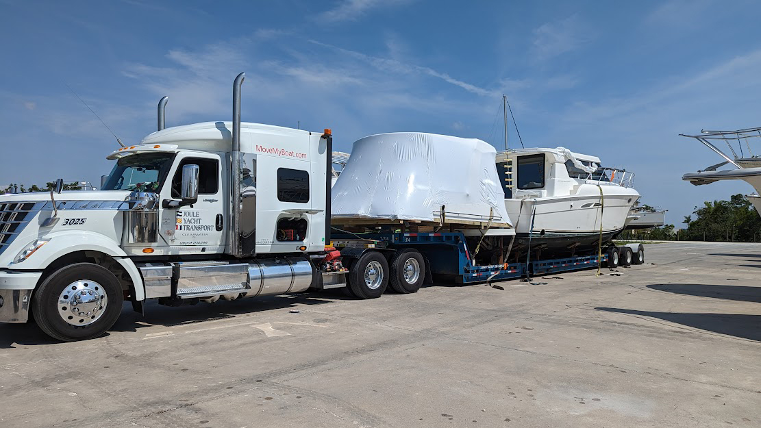 line6svc's tweet photo. We made a trip to Florida this week to prep this beautiful #Silverton 42C for the trip to it's new home in Wisconsin. Thank Safe Harbor Port Phoenix for your help and hospitality and Joule Yacht Transport for your professionalism. https://t.co/RfJmGqTn5J