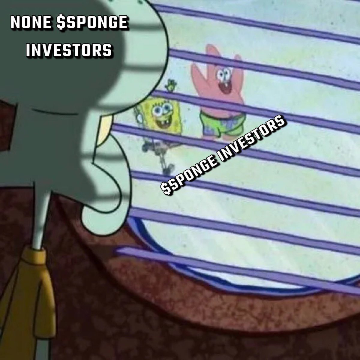 spongebobcoin's tweet photo. Squidward may not understand crypto, but he can't deny the power of $SPONGE  🦑🧽

Stealth launch soon!

https://t.co/bOfA0TOf3s

$BOB $PEPE $MUSK $SHREK $GENSLR $PLEB $BULL $PP $TATE $IC $ROGAN https://t.co/D38SMzSeCK