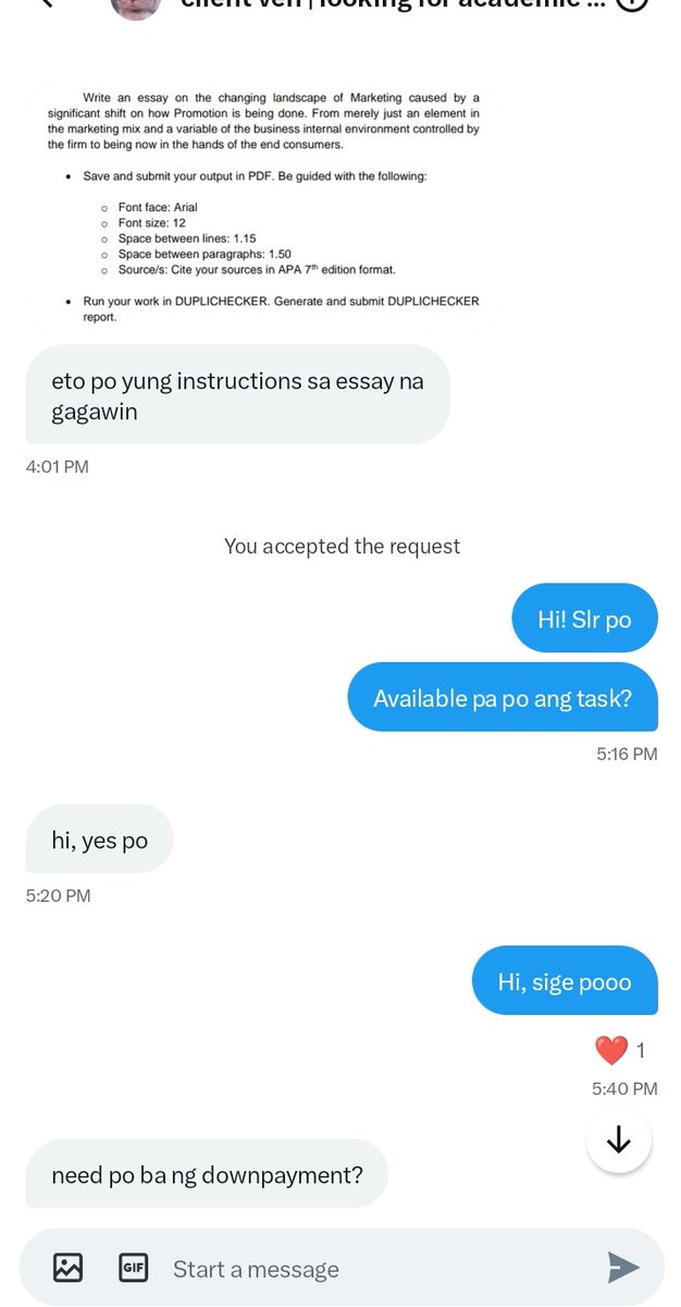 commsbymarin's tweet photo. Client: New

➣ Task: Essay about Marketing Mix's Promotion 
     ⤿ Price: 180

✄ ─────────────

⎙: #MarinTransparency 
⎙: @commsnimarin ; #commstwt
➲ Date of Transaction: [ 04/21/23 ]
⇢ ˗ˏˋ LF CLIENT https://t.co/v6ZrFxn8Uv