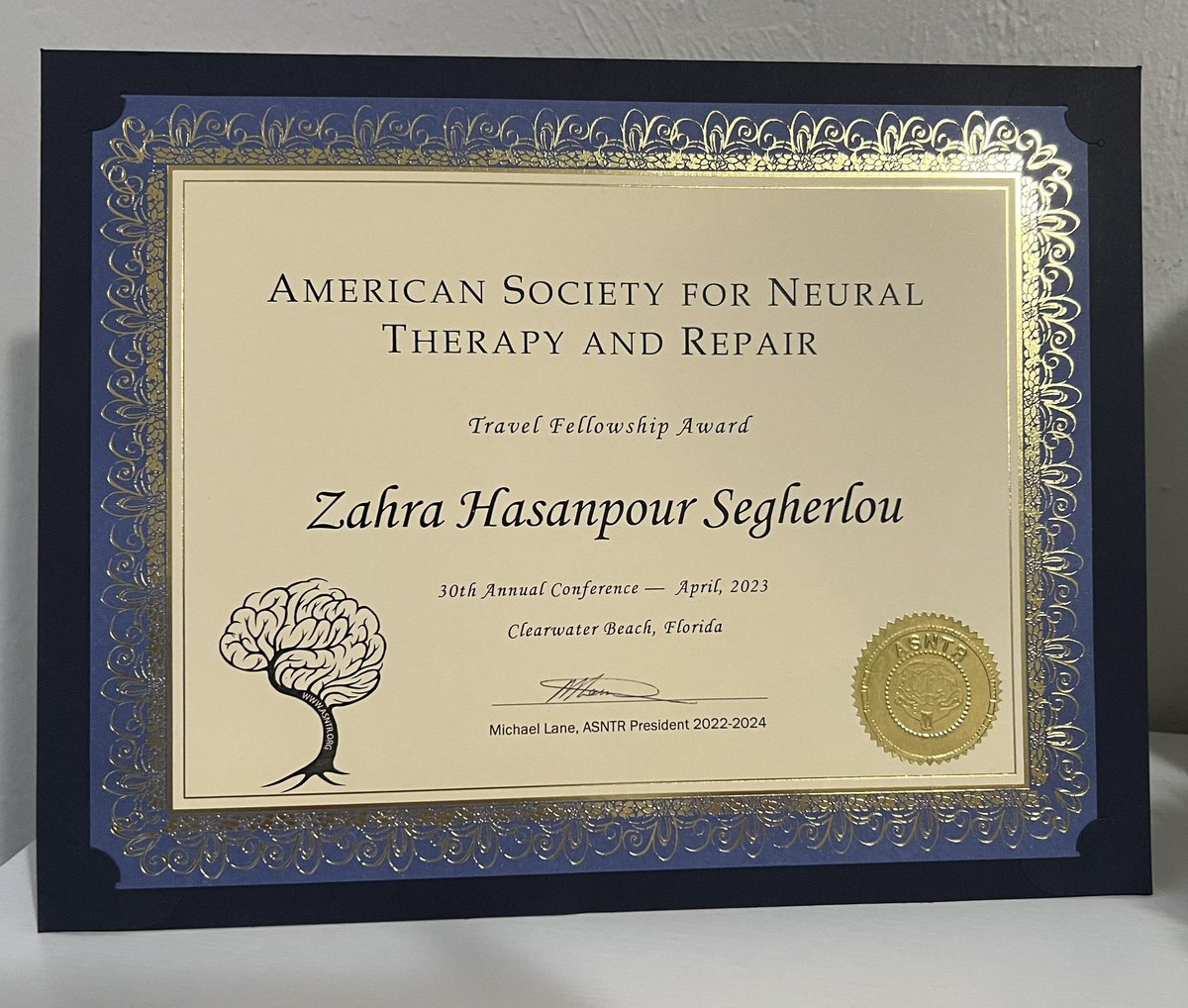 HasanpourZahra's tweet photo. Huge thanks to those in the panel of #ASNTR was such a great conference, enjoyed and learned from all of those amazing people! And happy to win the travel award! https://t.co/sCphuk4BNi